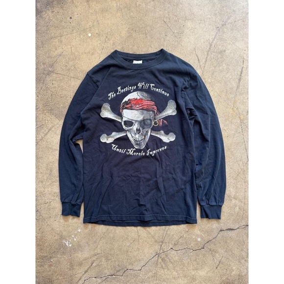 Gildan Other - Gildan Mens Small The Beatings Will Continue Until Morale Improves Long Sleeve T